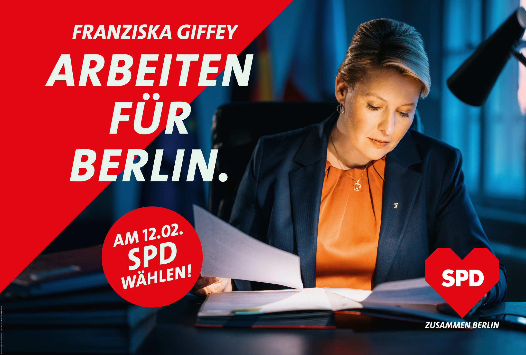 Berliner SPD präsentiert erste Plakate für Wiederholungswahl