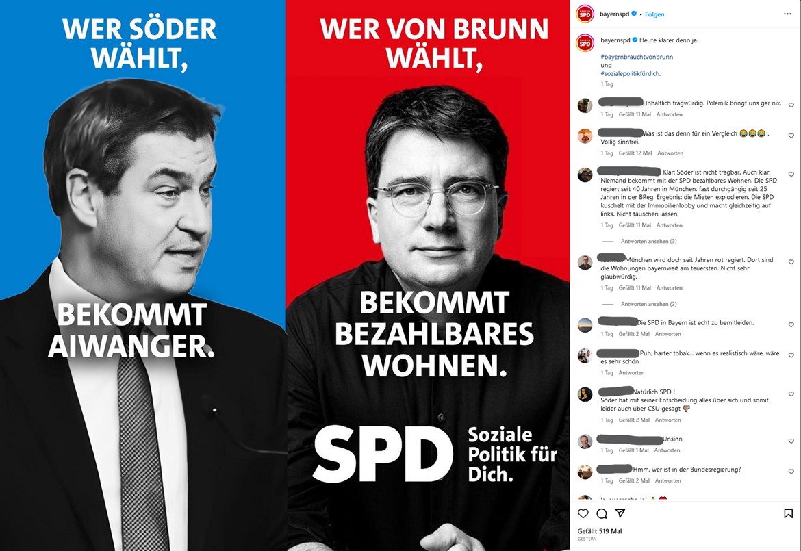 Onlinekampagne der SPD Bayern sorgt für kontroverses Echo